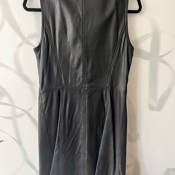 W by Worth Black Leather Dress Size 8 - Picture 5 of 5